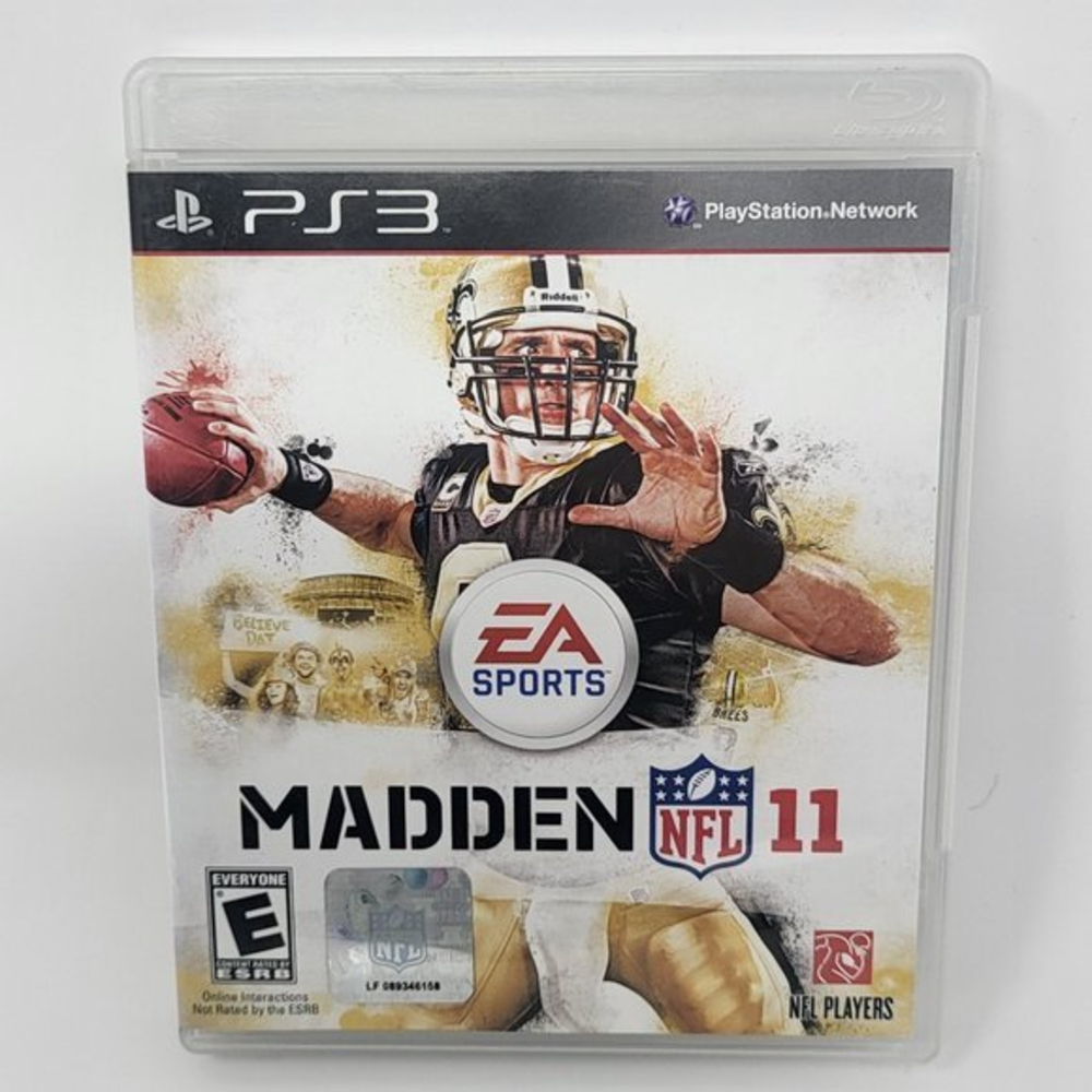 MADDEN‎ 11 PS3 GAME Playstation 3 Complete Manual CIB Tested Drew Brees 2010